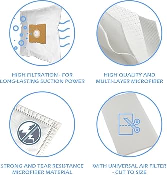 Set - 30 vacuum cleaner bags suitable for Philips Hr 8368, Hr