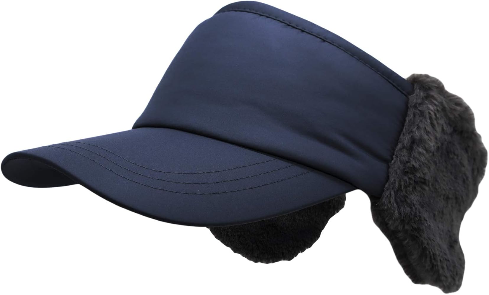 Amazon | [ウィズムーンズ] 帽子 冬用ふわふわ耳あて付シンプルサン