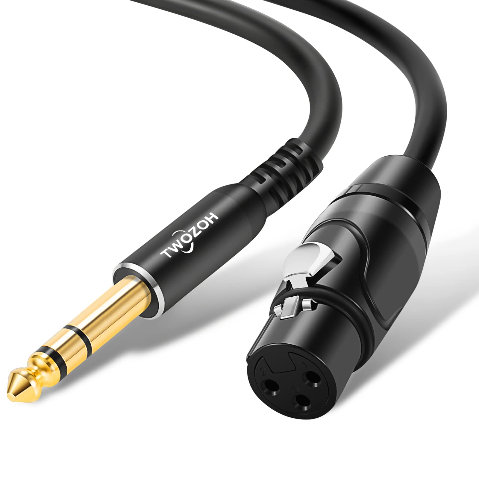 Amazon.com: Twozoh XLR Female to 1/4 Inch (6.35mm) TRS Cable