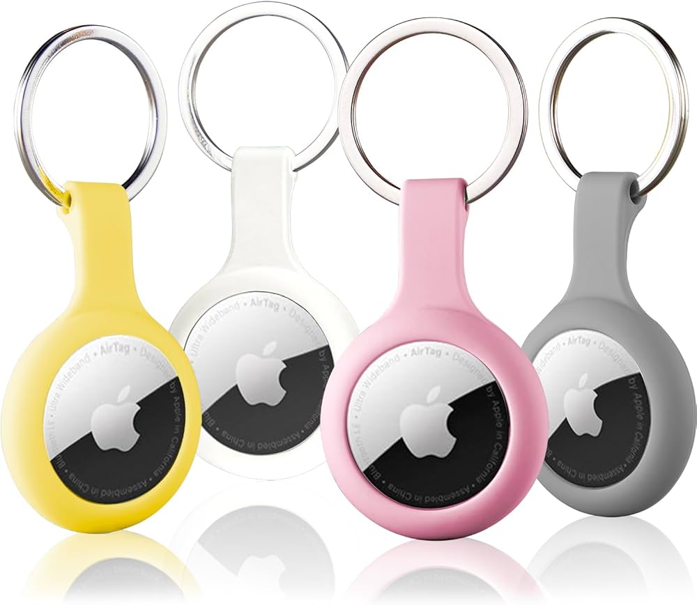 Amazon.com: ThingsBag Apple AirTags 4 Pack Case Keychain Silicone