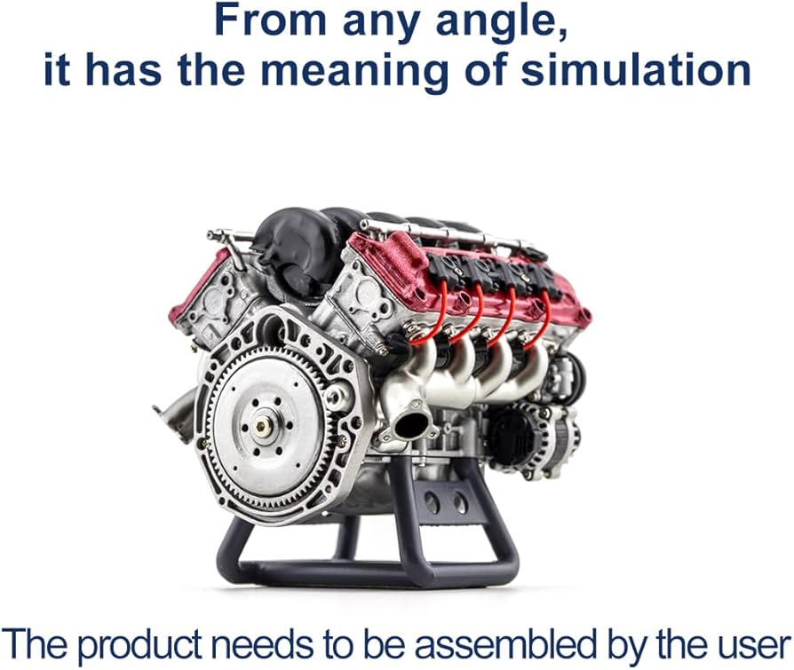 Amazon.co.jp: LOADS MAD Mini V8 エンジンモデル DIY組み立てモーター