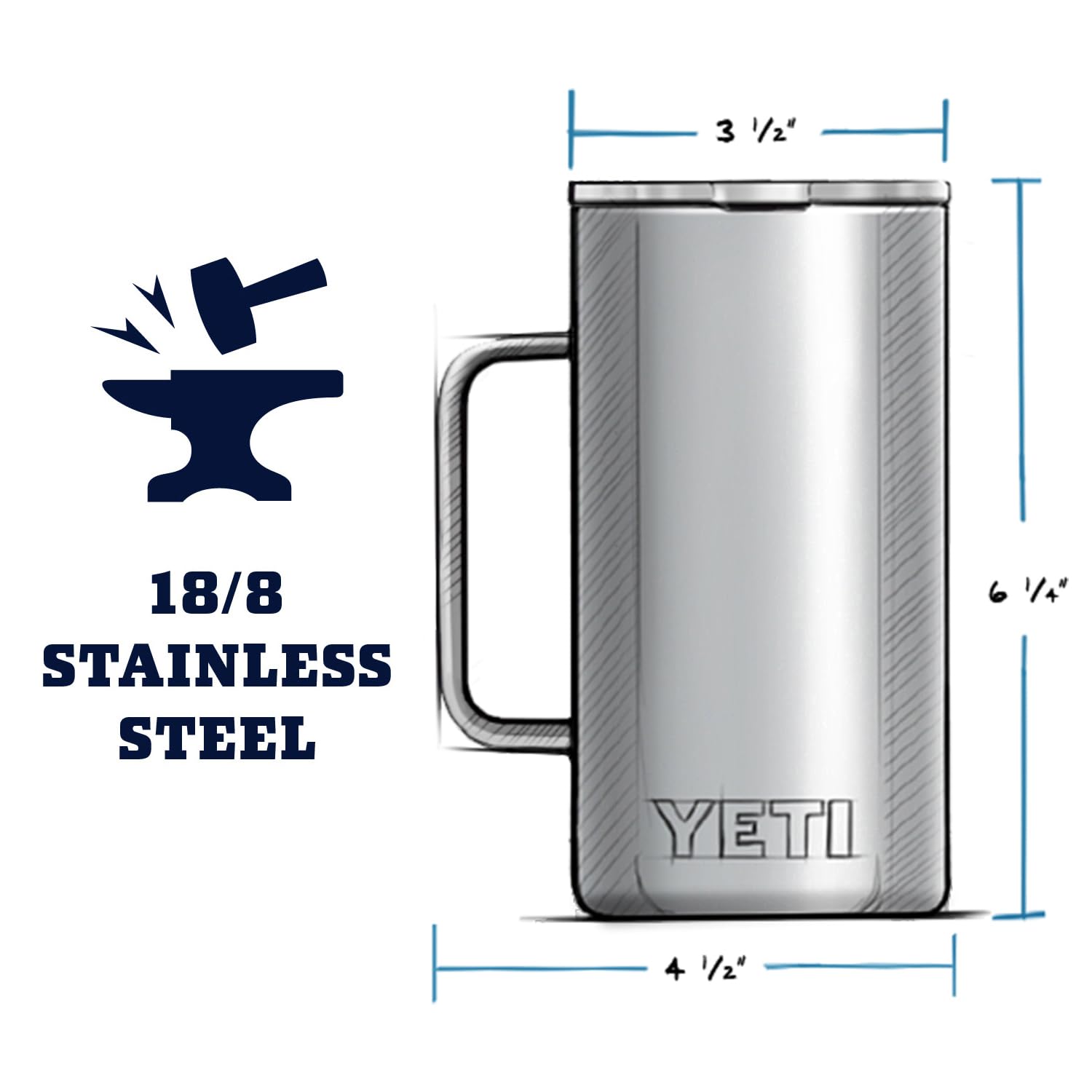 バーベキュー・調理用品 YETI Rambler 24 oz Mug バーベキュー・調理