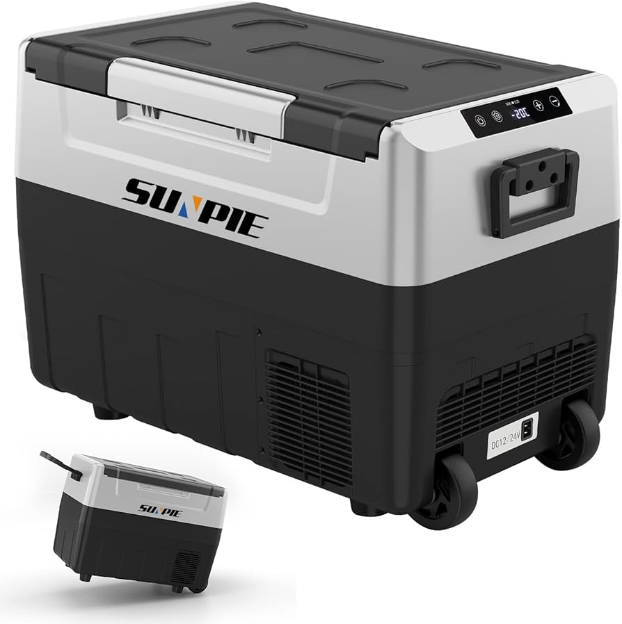 Amazon.co.jp: 「SUNPIE」車載冷蔵庫 45L -20℃～10℃ 60W 急速冷凍 断熱
