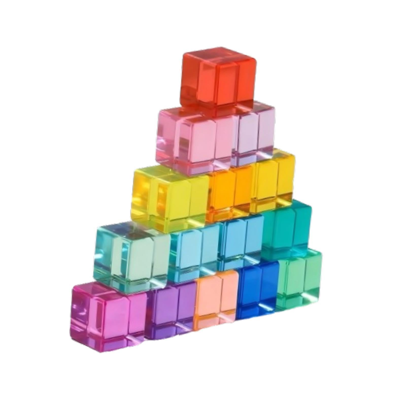 Amazon | Luwecf アクリルキューブ ジュエル積み木セット 2.5cm×2.5cm
