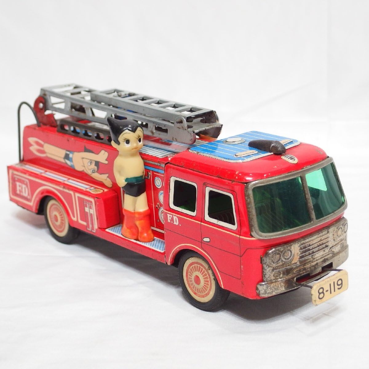 ぺ*ん様 ジャンク 箱無 ヨネザワ玩具 消防車 ブリキ ジャンク 箱無