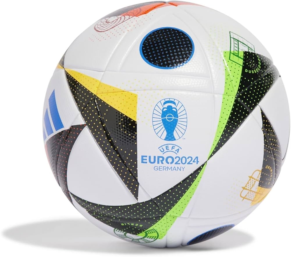 Amazon | adidas Euro24 LGE ボール ホワイト/ブラック/グロブルー 5