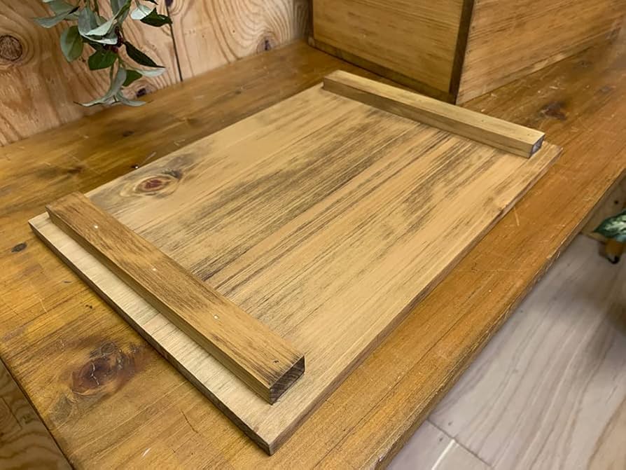 Amazon｜二方桟蓋つき ウッドボックス アンティークブラウン 35×25