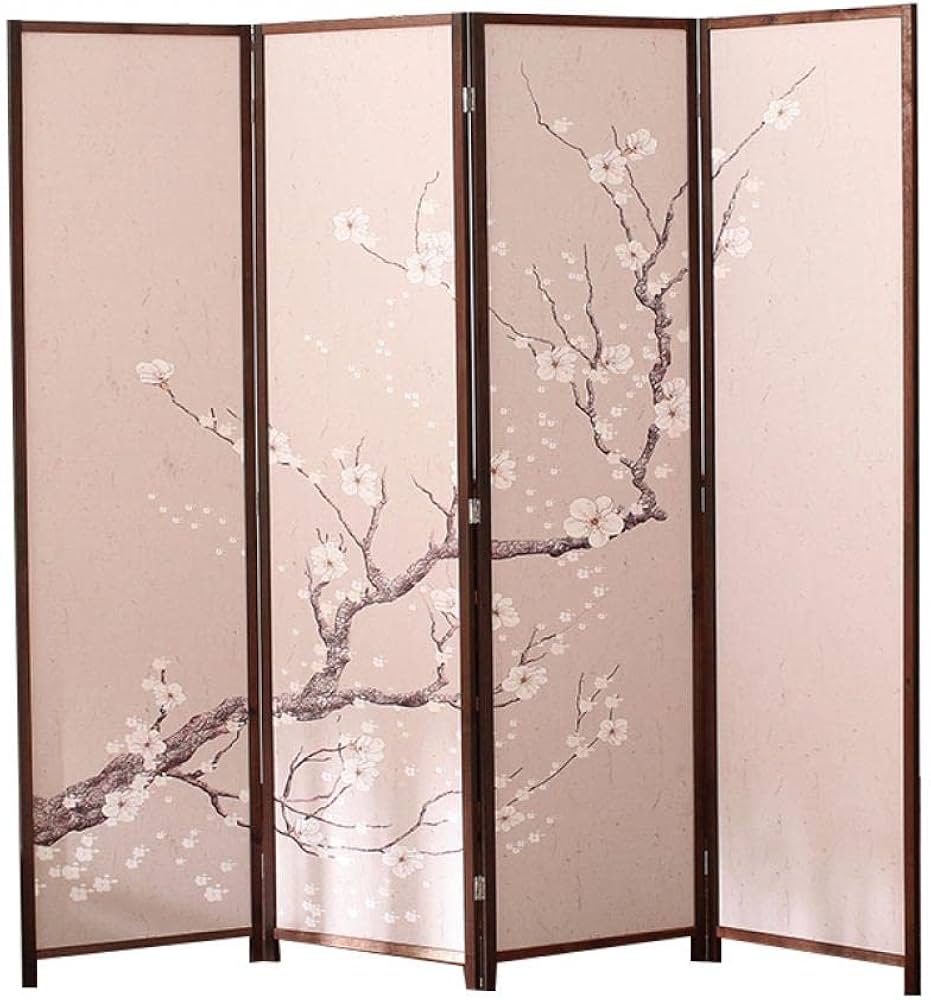 手描き鶴の木製屏風 4つ折り 手描き鶴の木製屏風 4つ折り 手描き鶴の