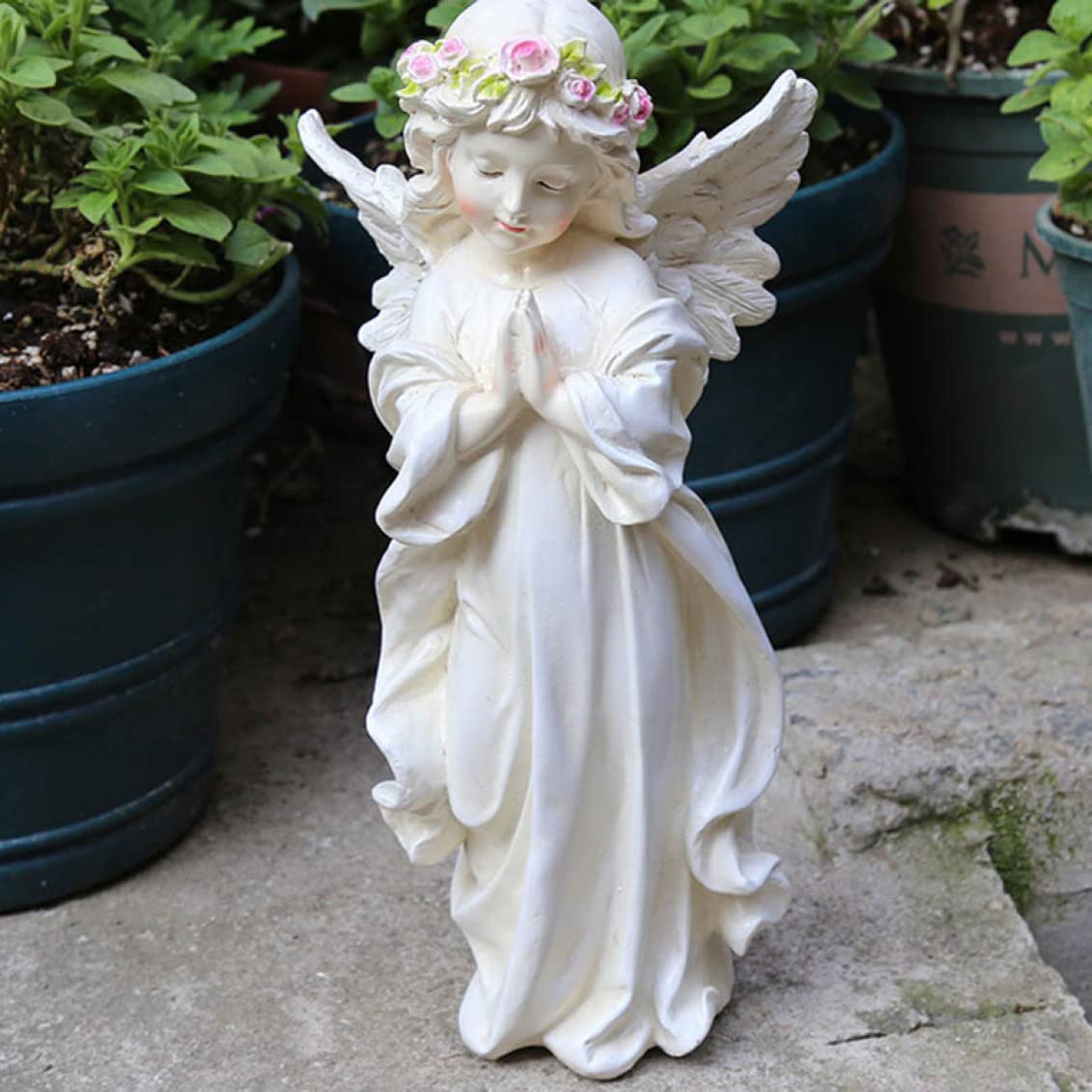 Amazon.co.jp: 天使 置物 可愛い天使像 エンジェル ガール 恋愛 風水
