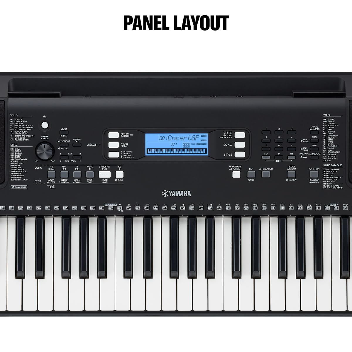Yamaha PSR-E373 Black Keyboard - Portable Digital Keyboard for