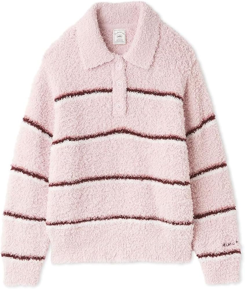 Amazon | ジェラートピケ レディース ジェラートボーダーポロ衿プル