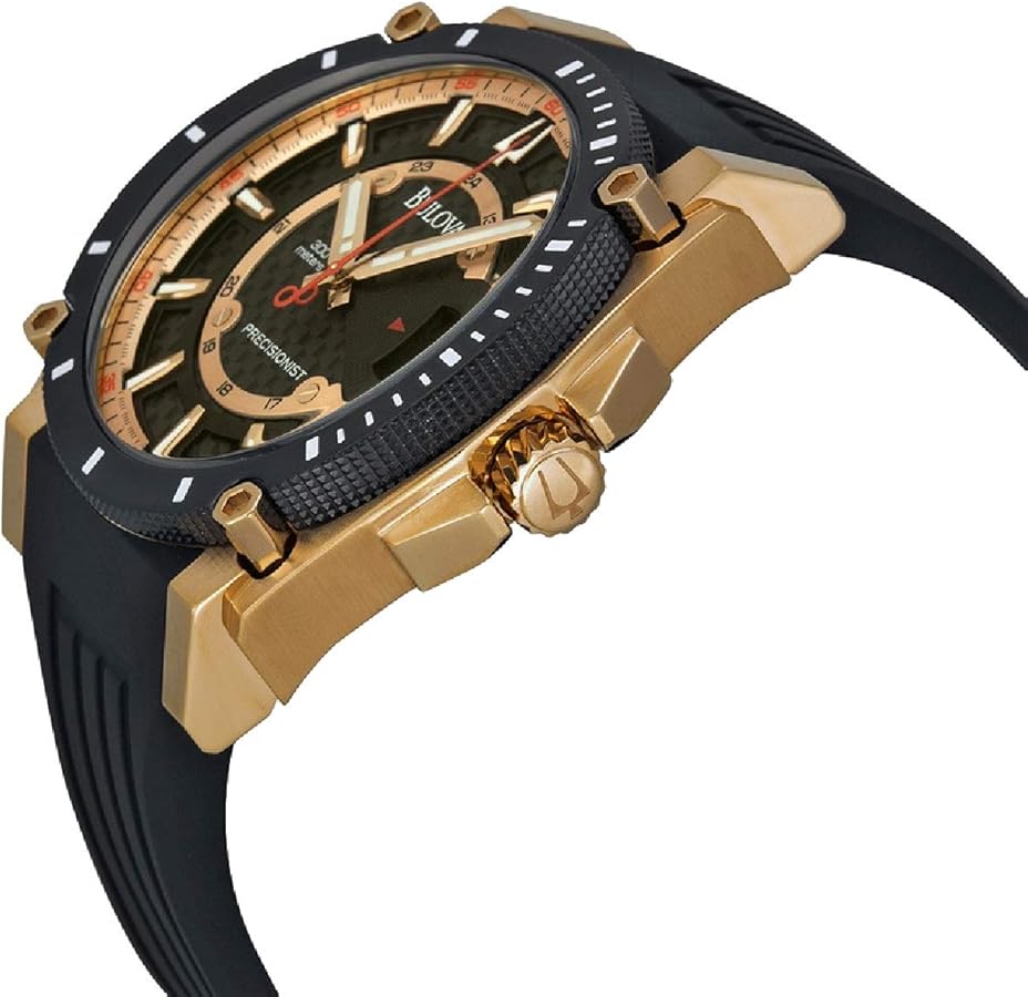 Amazon | BULOVA (ブローバ) 98B152 Precisionist 30気圧防水 メンズ