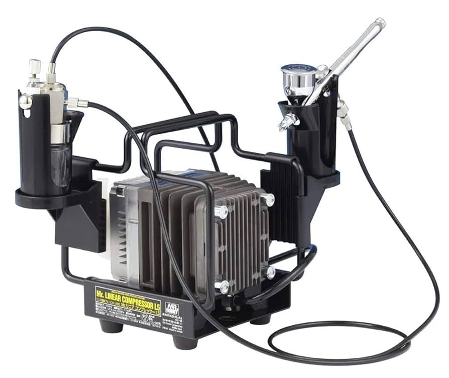 GSIクレオス製のエアブラシ用のコンプレッサーL5の中古品 GSIクレオス