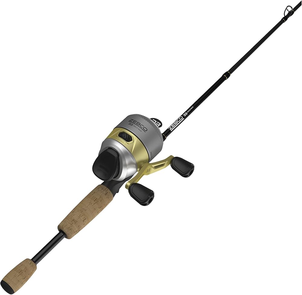 Amazon.co.jp: Zebco 33 Gold Max スピンキャストリールと釣り竿コンボ