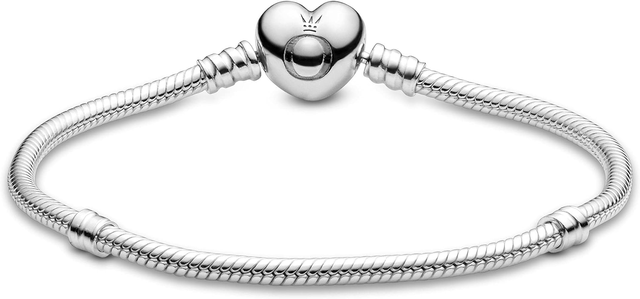 Amazon.com: Pandora Jewelry Moments Heart Clasp Snake Chain Charm