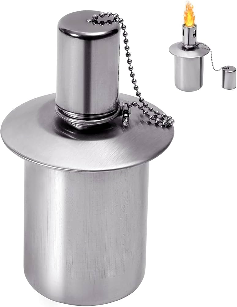 2 Stück Outdoor Dekorative Beleuchtung Edelstahl Tischfackel