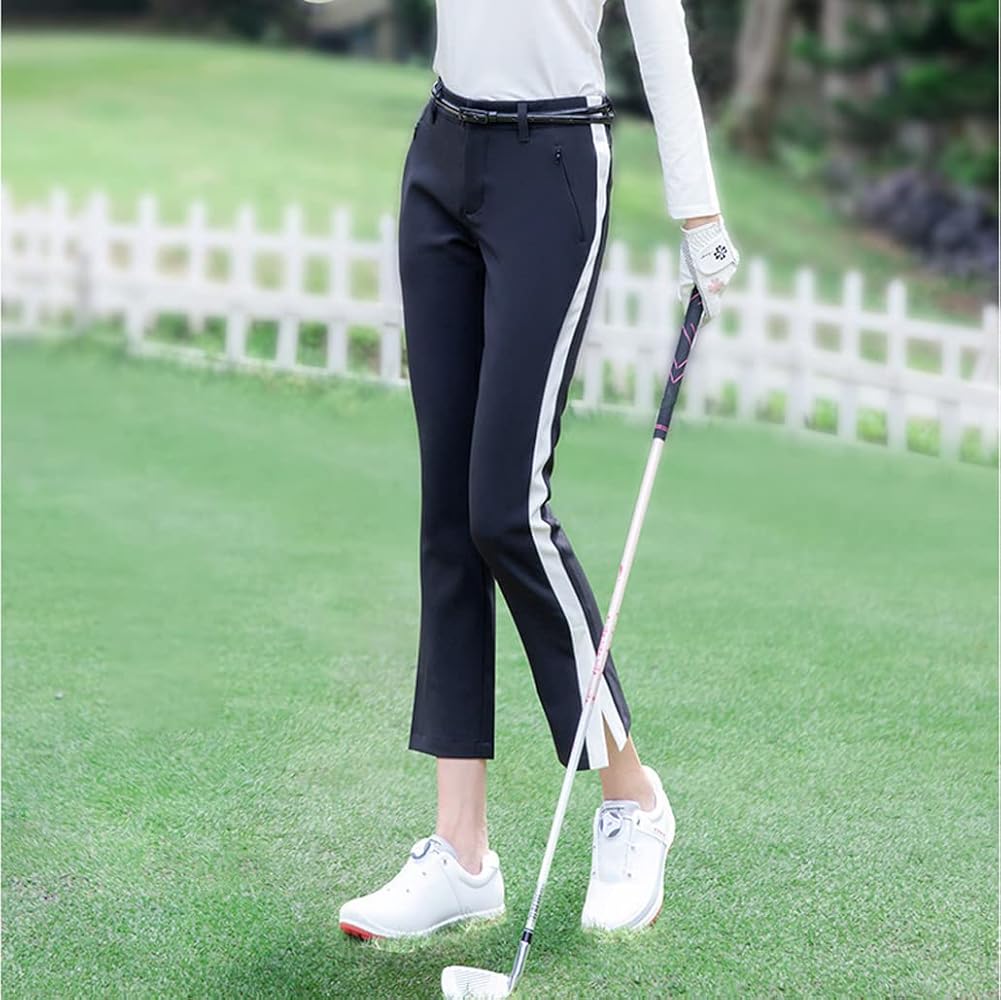 Amazon | [LANGWEI] レディース ゴルフパンツ 夏 軽量 速乾 ストレッチ