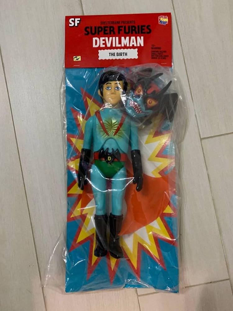 激レア 面取れ メディコムトイ デビルマン 仮面 ソフビ フィギュア