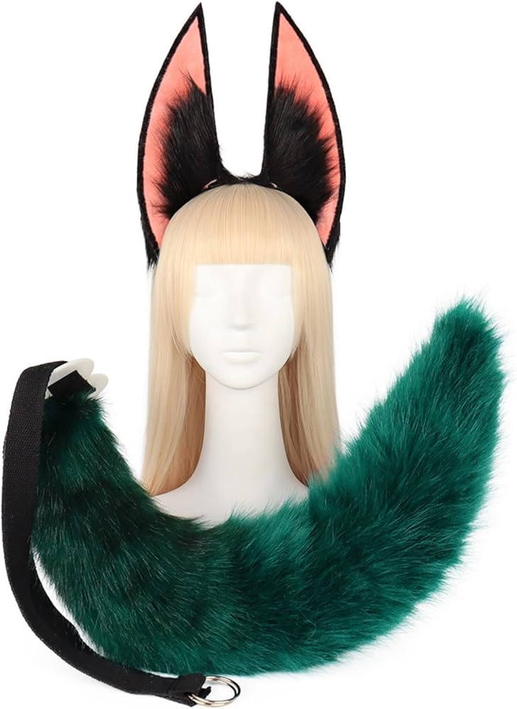 Amazon.co.jp: [Izemisonico] 狐耳 尻尾 2点セット コスプレ 尖った耳