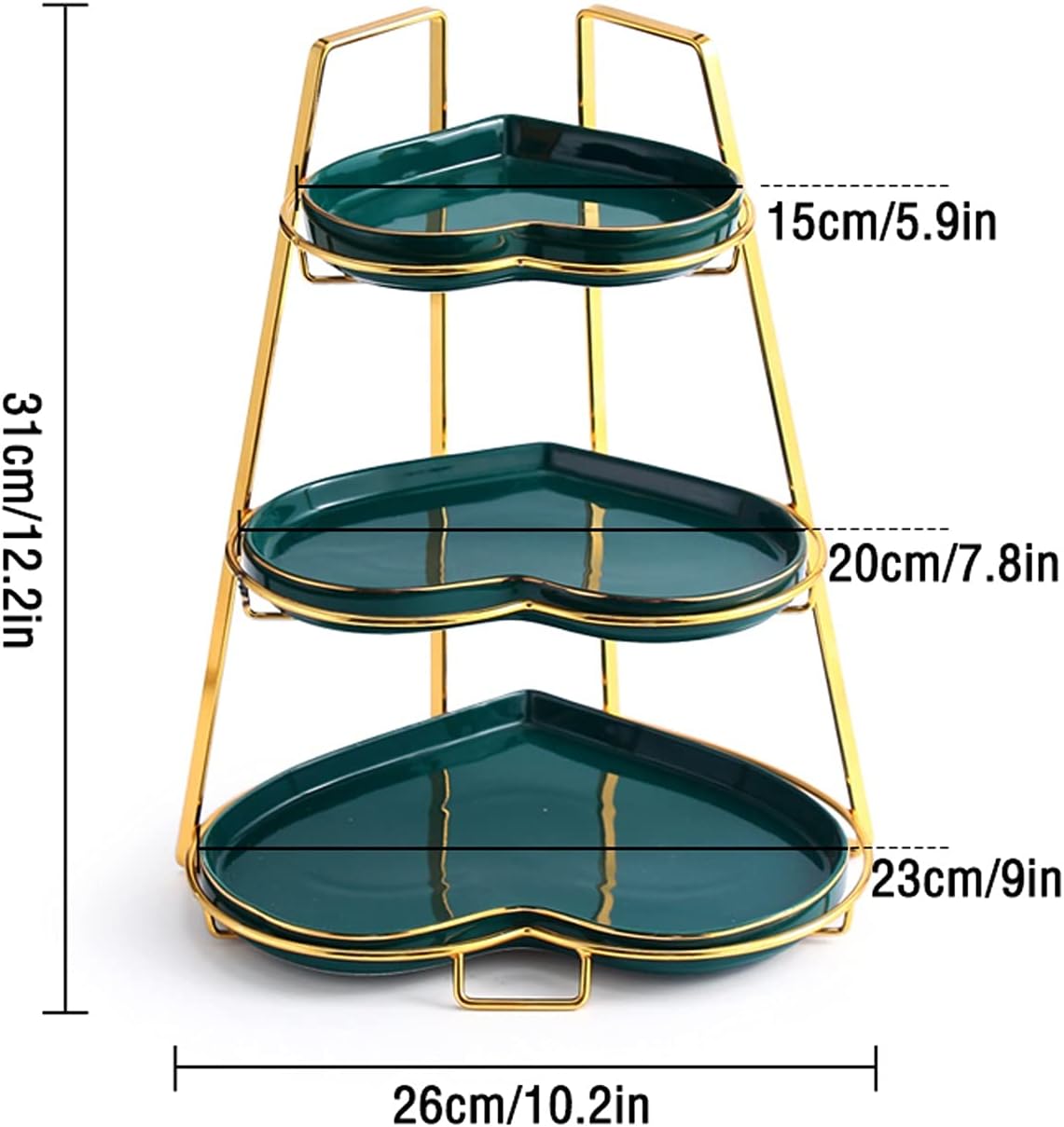 斜めなケーキスタンド ディスプレイスタンド グリーン レトロ 【公式通販】
