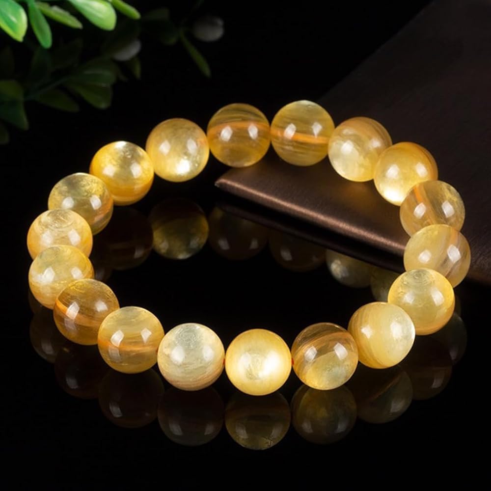 Amazon | RinmaG233 天然 7Aランク ゴールデンマイカブレスレット