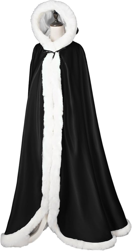 Amazon.com: BEAUTELICATE Wedding Cape Hooded Cloak for Bride