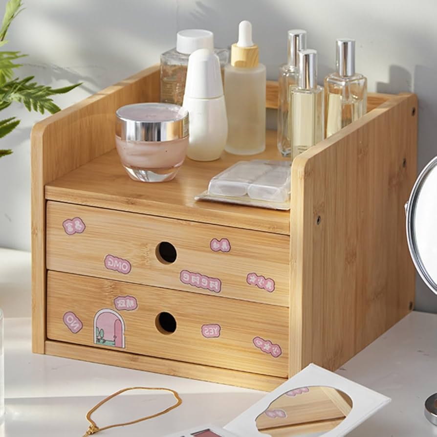 Amazon｜MJKQ9 竹製 収納ボックス 25*20*20cm 小物収納 卓上収納 小物