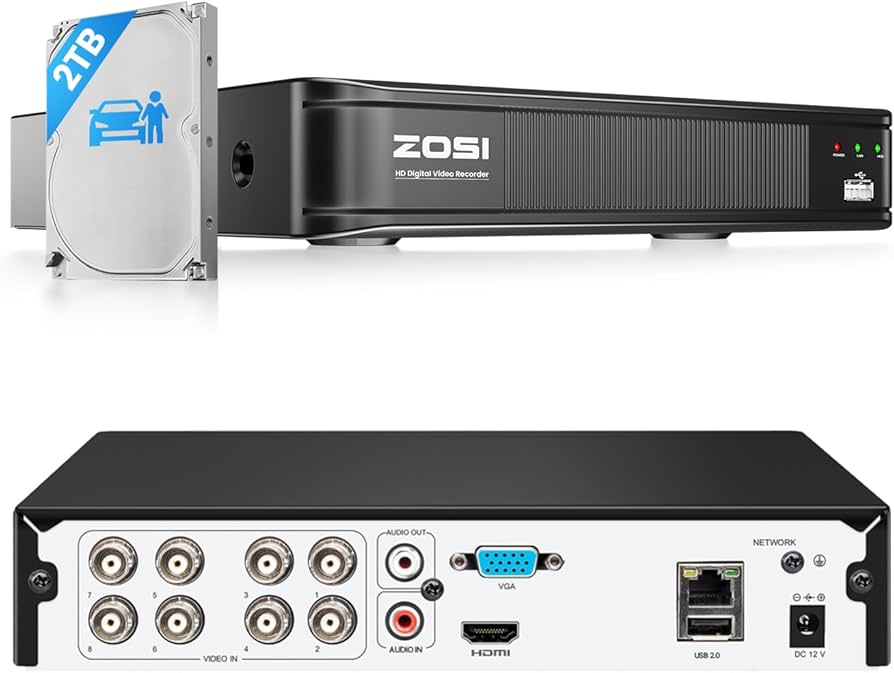 Amazon.com : ZOSI 5MP Lite 8 Channel CCTV DVR Recorder Full 1080p
