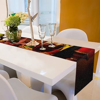 Amazon.com: Wine Glass Table Runner 13x90-Inch Rustic Table Runner