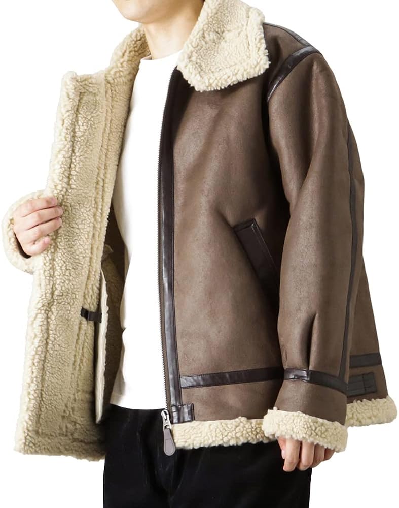 Amazon.co.jp: ALPHA アルファ ムートンジャケット B-3 防寒 M L LL