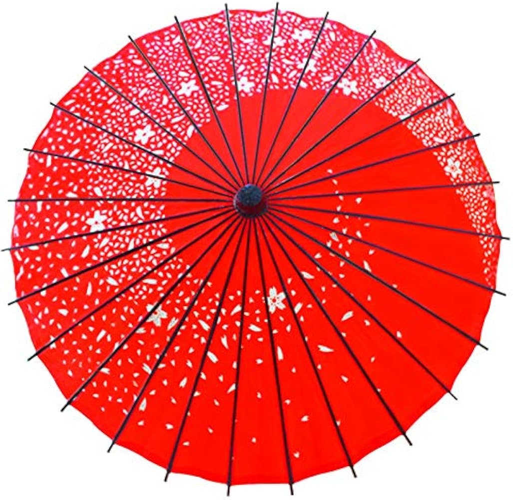 Amazon | CLAISS 和傘 紙傘 踊り傘 舞踊傘 日本舞踊 (桜渦 赤色) | 長