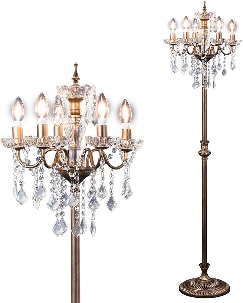 Amazon.co.jp : スタンド シャンデリア 5灯 スタンドライト フロア