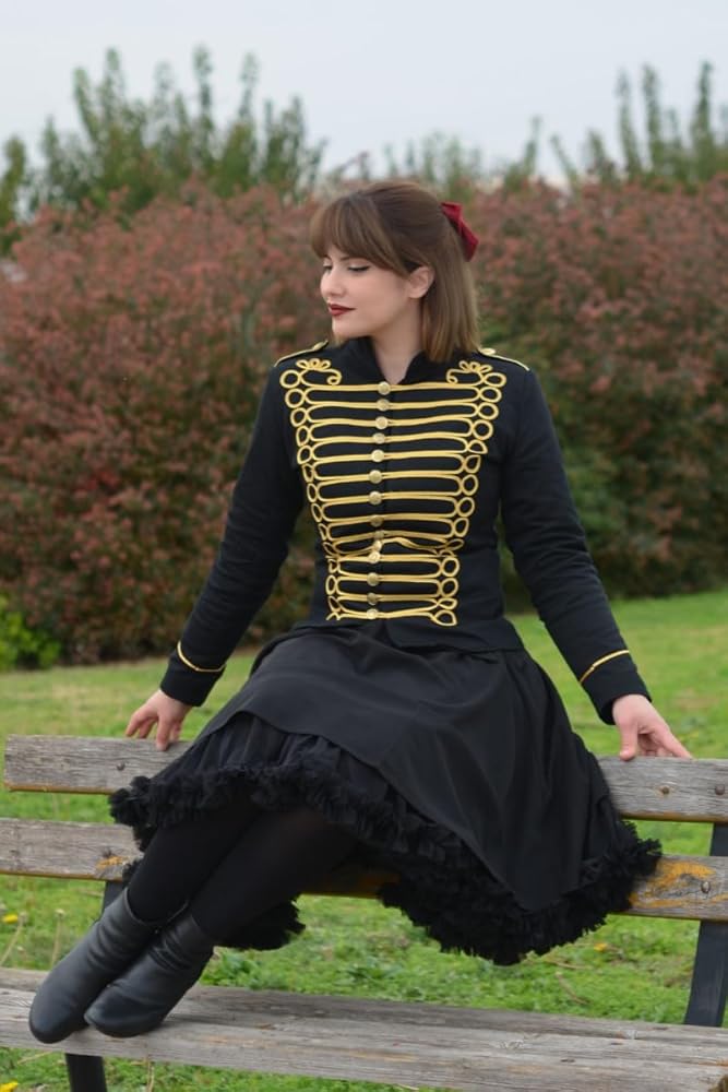 Ro Rox Women's Napoleon Military Drummer Parade Jacket Steampunk