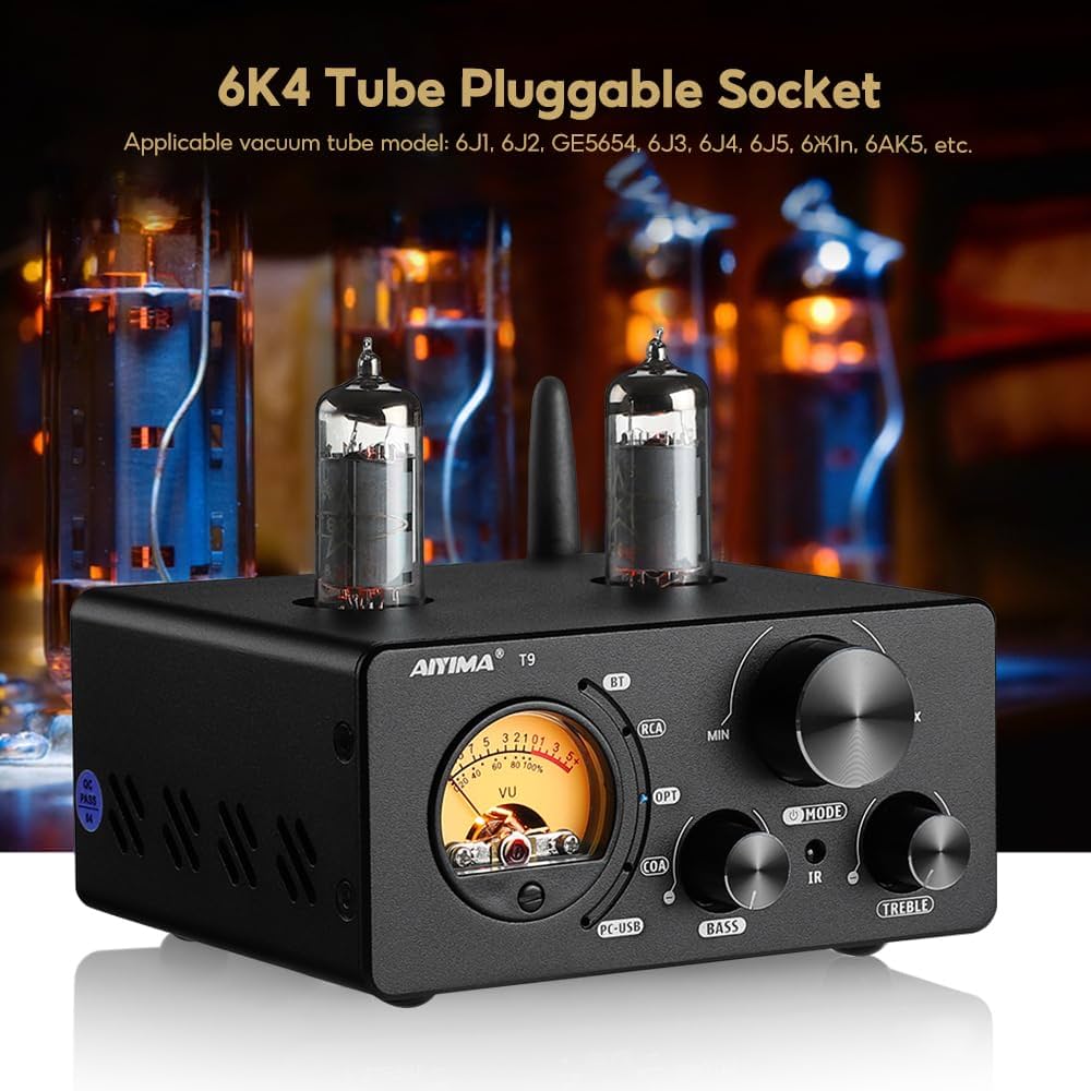 Amazon.co.jp: AIYIMA T9 Bluetooth 5.0 100W*2チューブアンプ 2.0