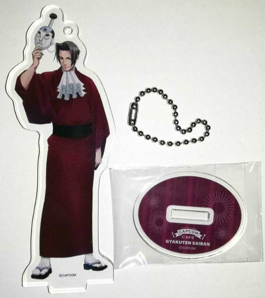 逆転裁判 御剣怜侍 アクリルスタンドキーホルダー カプコンカフェ 2弾