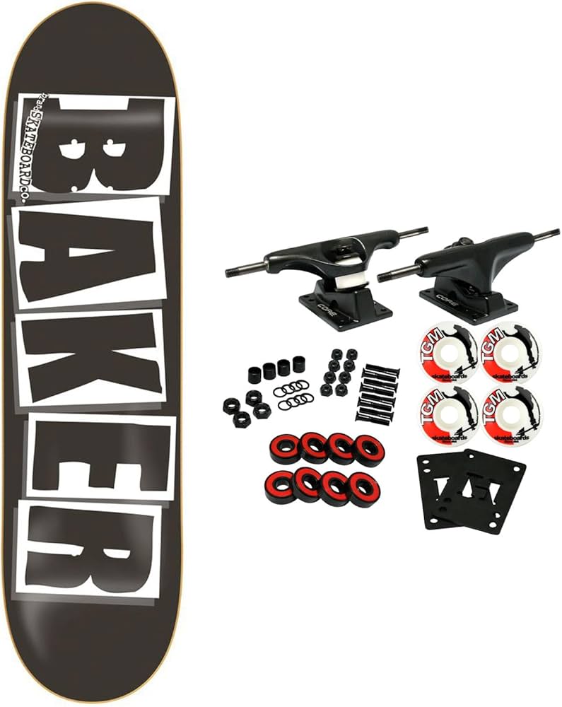 Amazon.com : BAKER Skateboard Complete Logo Black/White 8.0