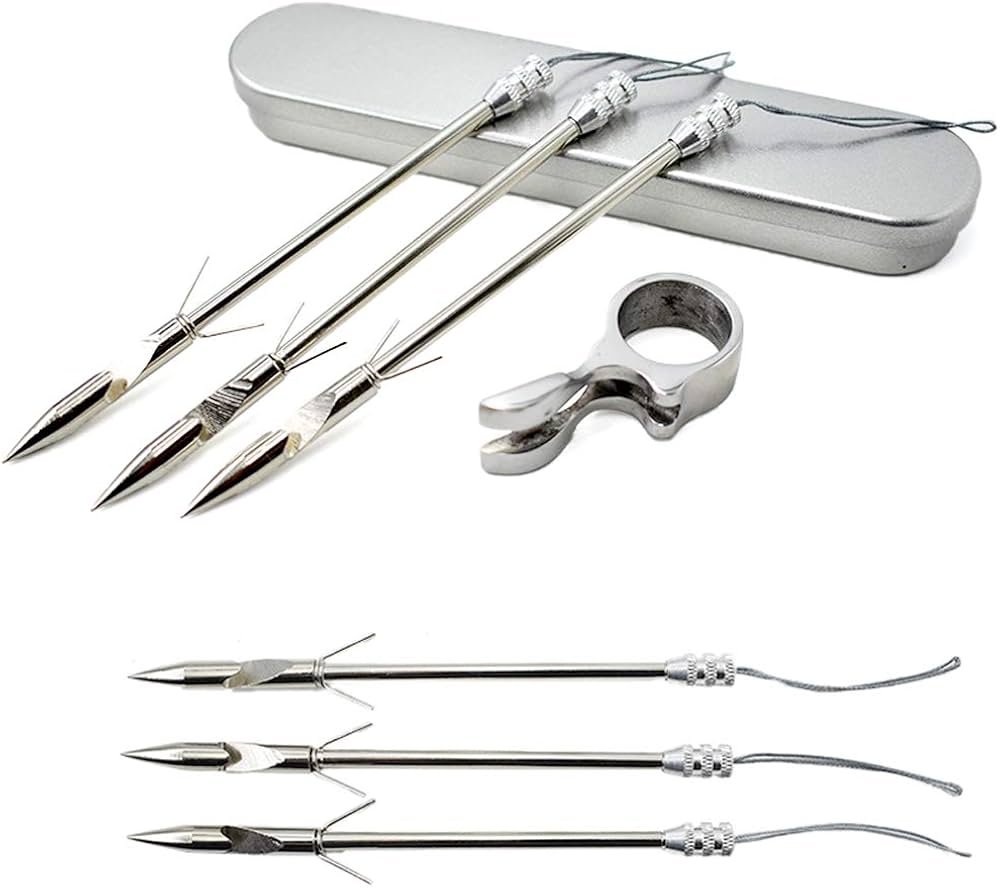 Amazon.co.jp: Piaoyu ステンレススチール スリングショット 釣り 矢