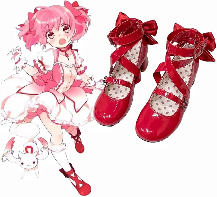 Amazon.co.jp: 魔法少女まどかマギカ 鹿目まど 靴 コスプレ道具 魔法
