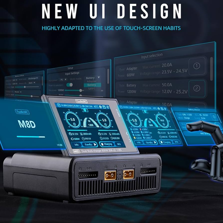 Amazon | XBERSTAR For ToolkitRC M8Dデュアルチャンネルバランス充電