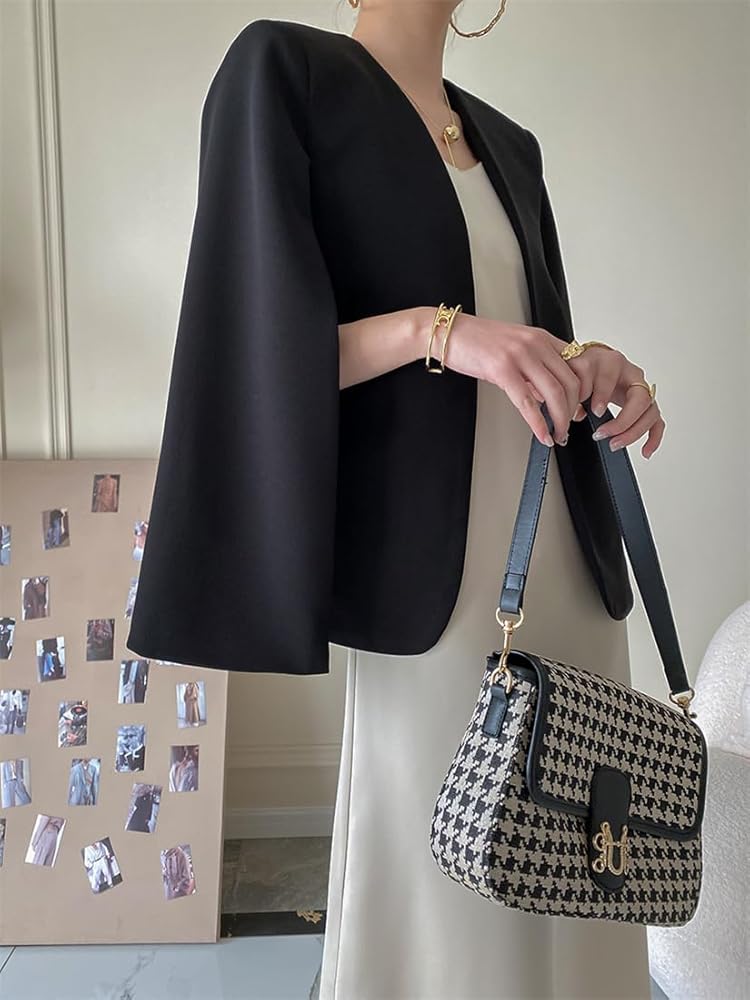 Amazon | [ZHENGTU] レディース ケープジャケット アウター ブレザー