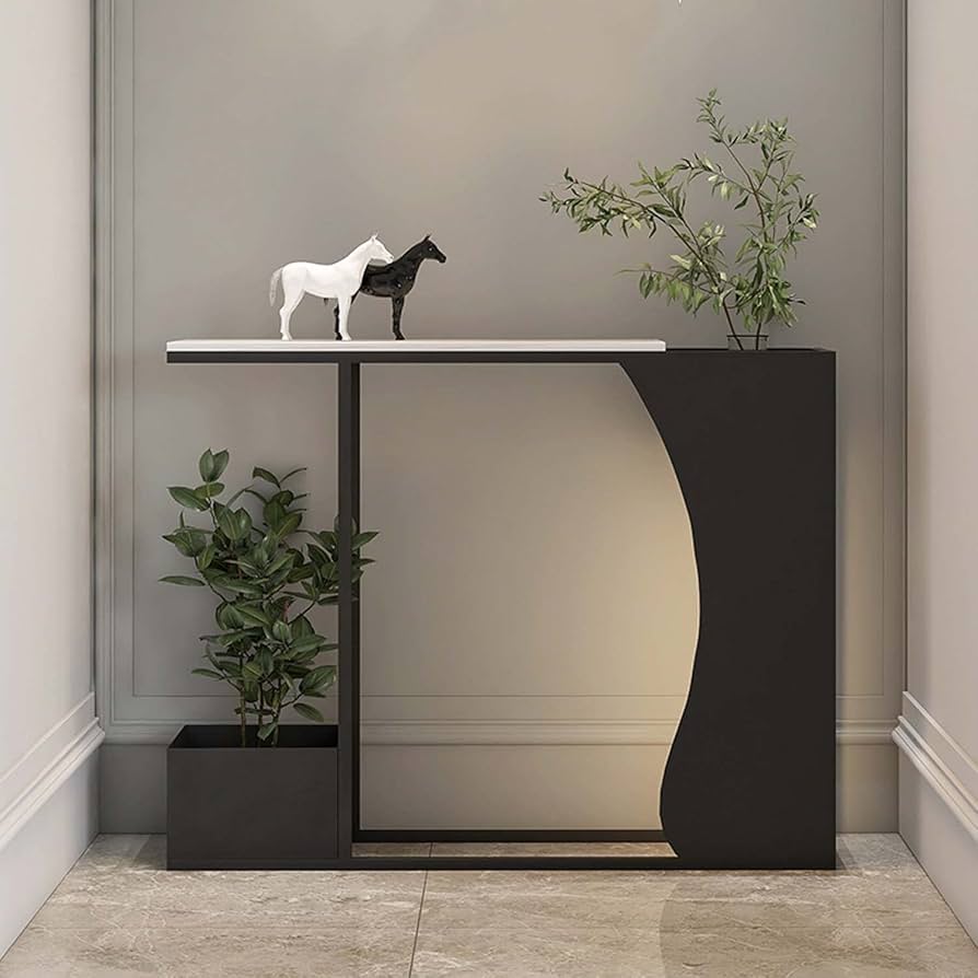 Amazon｜コンソールテーブル 大理石 サイドテーブル ランプバンド付き