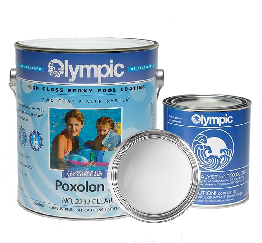 Amazon.com: Olympic Pool Paint - Poxolon 2 - Clear - 1 Gallon