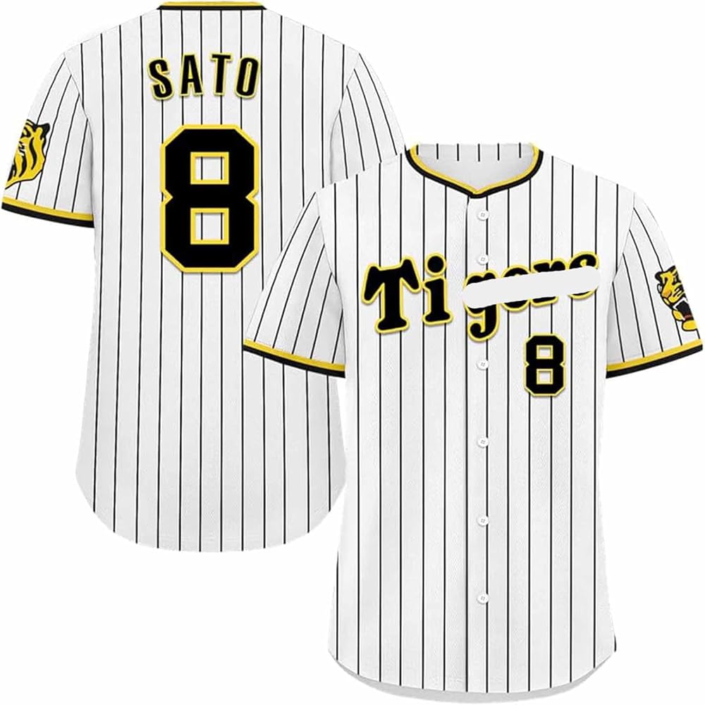 Amazon.co.jp: [HALASRTB] 阪神タイガース 佐藤輝明 背番号8番 熱