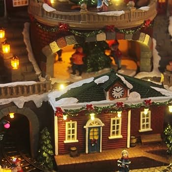 Amazon.co.jp: ミュージカルクリスマスビレッジ、LEDライトビレッジ