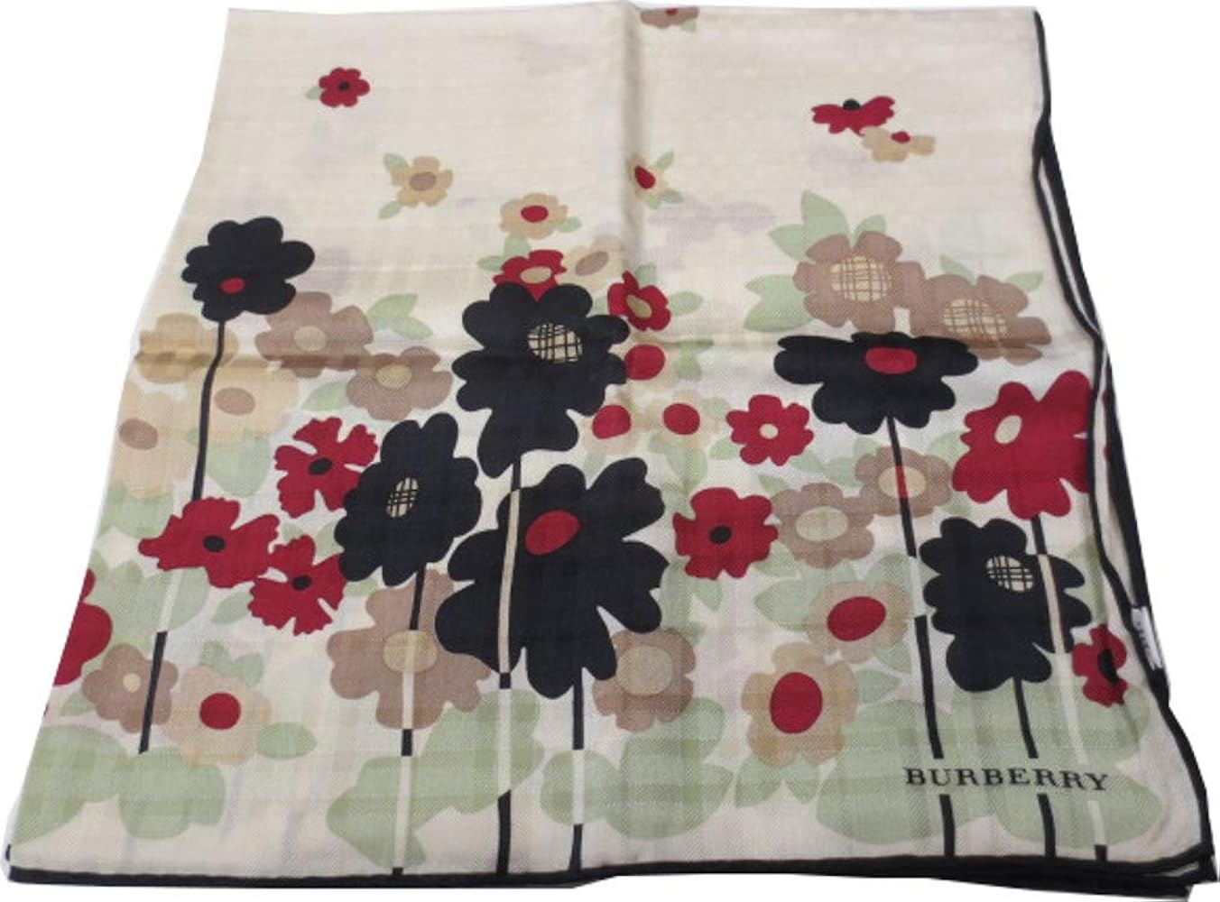 バーバリー BURBERRY シルク スカーフ チェック柄 花柄 【公式通販】