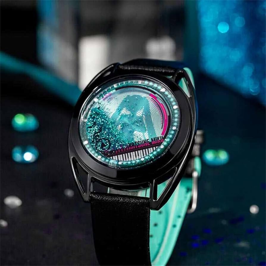 Amazon.co.jp: XINGYUNSHI 初音ミク 腕時計 3ATM防水 Miku LED 流砂