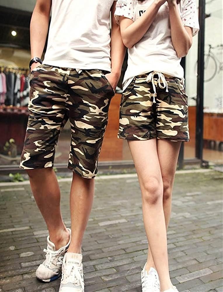 Amazon | Wanghongカモフラ 迷彩 柄 ハーフ ショート パンツ 短パン