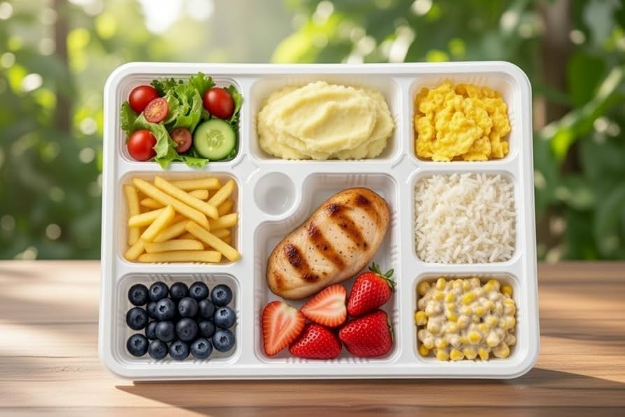 Amazon.com: ASK WHOLESALE 9-Compartment Disposable Plates, Dinner