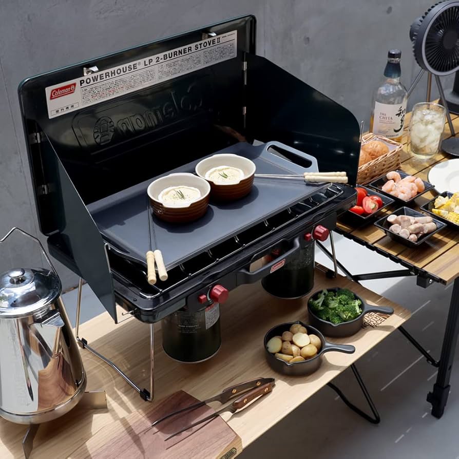 Amazon.co.jp: Coleman Powerhouse LP Two-Burner Stove II Grill