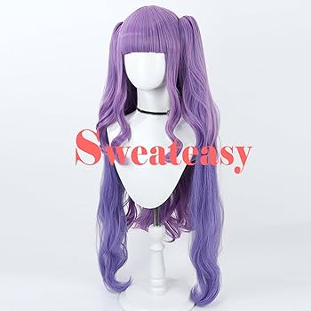 Amazon.co.jp: sweeteasyエル コスプレ ウィッグ 耐熱 紫色